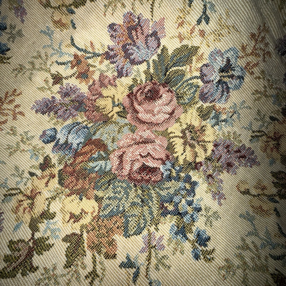 Beautiful LARGE Cream Floral Tapestry Wall Art Hanging‎ Home Decor 57"x33"